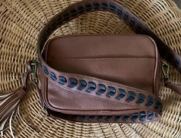 CARLOS by Carlos Santana Women's Libra Camera Bag Whiskey/Stitch Handbag - Image 4