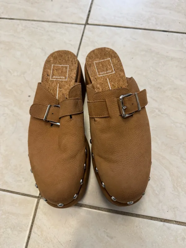 DV by Dolce Vita cognac Nubuck clog mules - Image 2