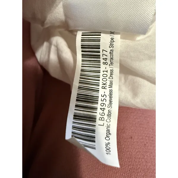 Quince‎ Stripe Organic Cotton V-Neck Strappy Sleeveless Maxi Dress w/ Pockets XL - Image 8