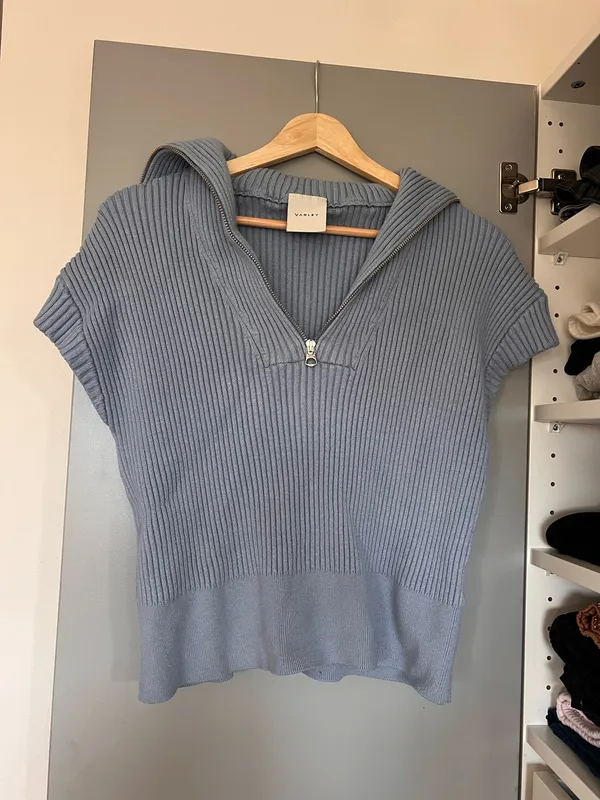 Varley Rory Half Zip knit Ashley blue  - Image 7