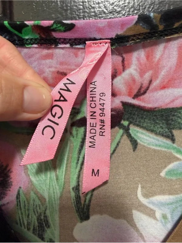Floral Wrap Maxi Dress - Pink & Green Floral - Image 3