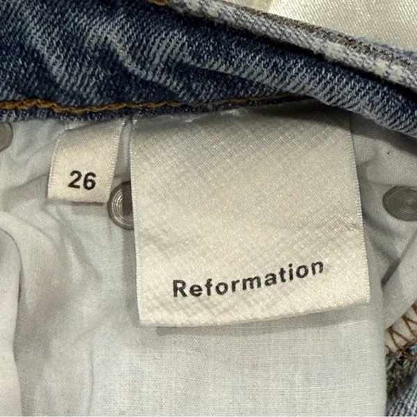 Reformation Crop Flood Kick Flare Jeans Size 26 Chic Minimal Clean Girl Capsule - Image 8