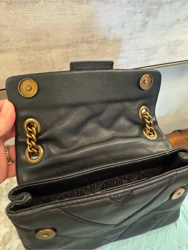 Kurt Geiger Mini Kensington Black Leather Crossbody Bag - Image 14