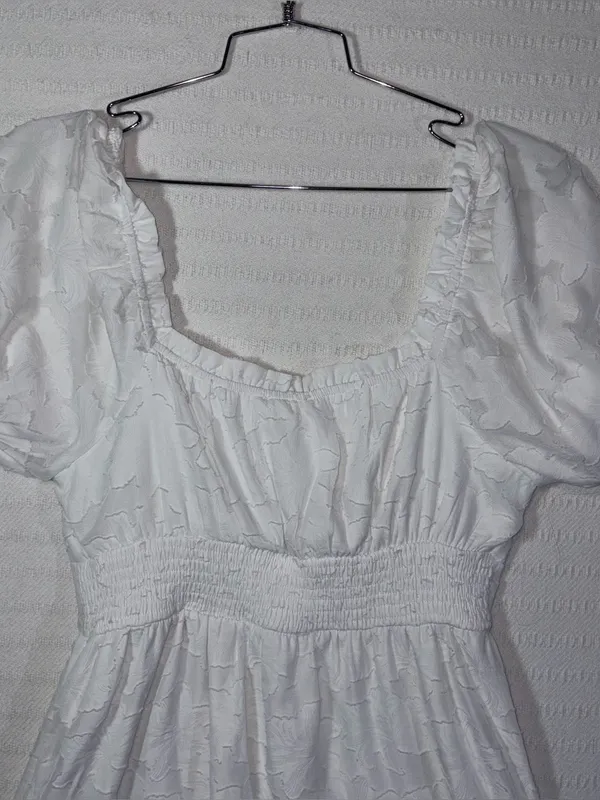 Altard State Womens Elira Puff Sleeve Mini Dress Size M White - Image 5
