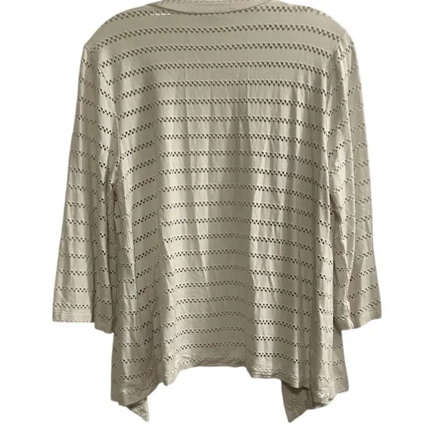 Premise Women's Ivory Open Knit Cardigan Sweater Size M‎ Lightweight - Image 4