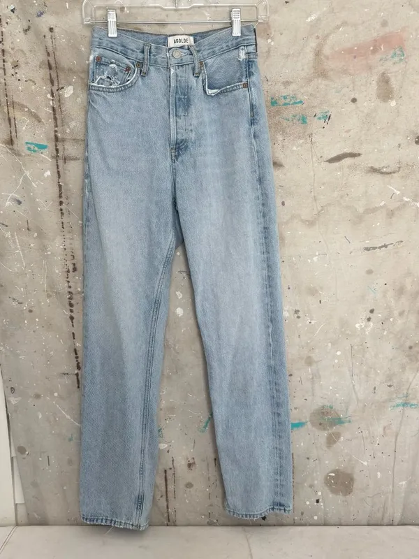 Agolde 90's Mid Rise Loose Fit Jeans in Snapshot - Image 3