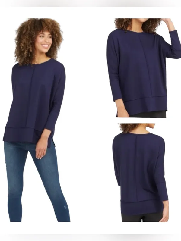 SPANX® Perfect Length Dolman Sleeve Top size Large Navy - Image 13