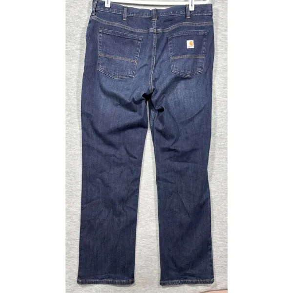 Carhartt Womens‎ Rugged Flex Loose Fit Straight Leg Jeans 14 Regular Dark Wash - Image 4