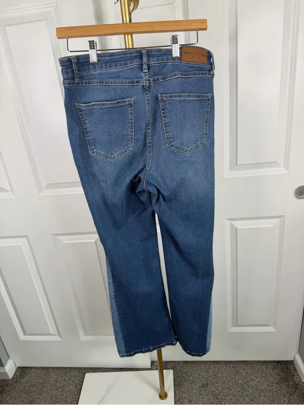 Marc New York Size 10 High Rise Flare Jeans Medium Wash Denim - Image 8