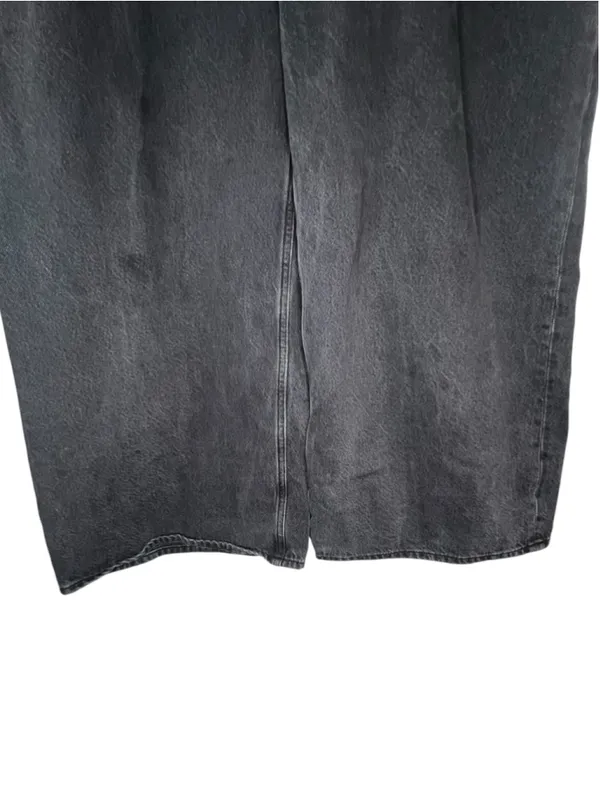 Abercrombie And Fitch Curve Love Black Wide Leg High Rise Denim Jeans - Image 3