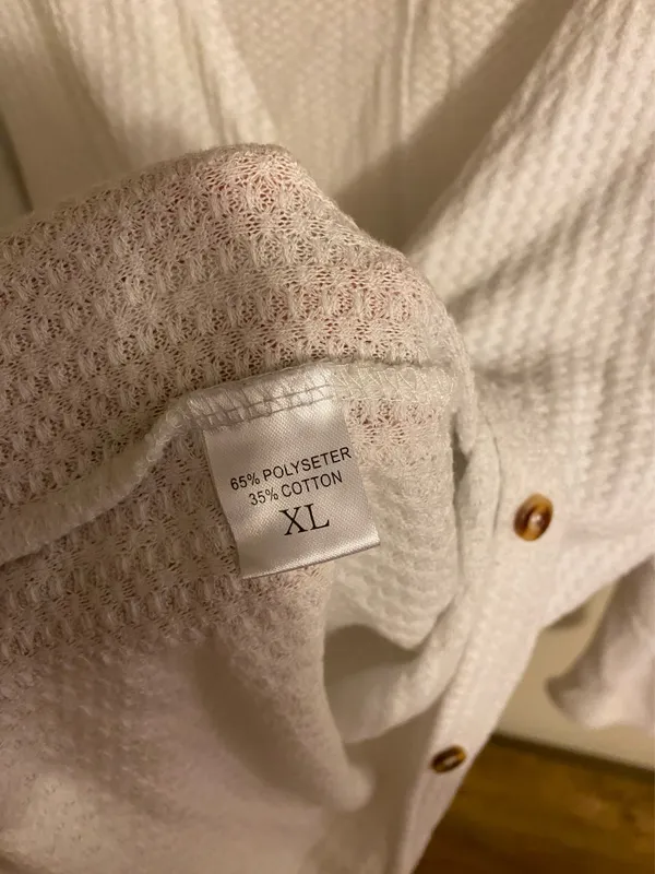 White Cardigan Sweater Size XL - Image 5