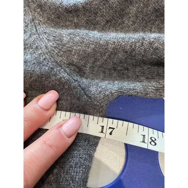 Charter Club 100% Cashmere Turtleneck Sweater Grey Womens Size S Preppy‎ luxury - Image 5
