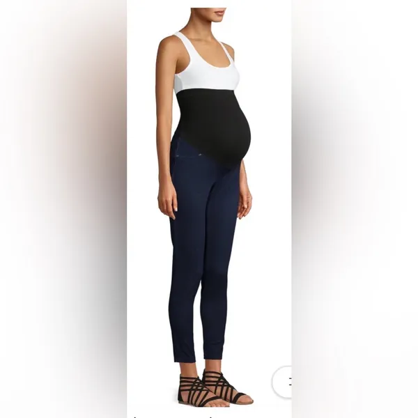 Time&Tru Maternity Jegging Med (8-10) SlimFit Dark Wash Denim Stretch NWT - Image 2