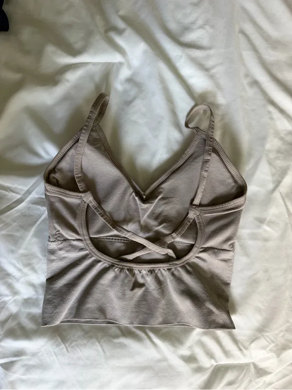 Bra cami cropped tank top Brown - Image 2