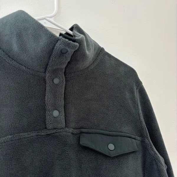 Green Button Up Quarterzip Fleece  - Image 2
