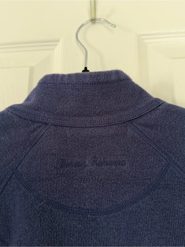 Tommy Bahama Navy Blue Full Zip Sweatshirt Size Small - Image 8
