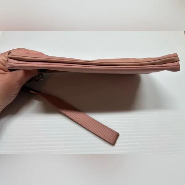 Lululemon Now and Always Pouch Salmon Pink Silver Hardware Removable Wrist Strap - Image 9