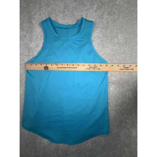 Lululemon High-Neck Running and Training Tank Top Turquoise Tide 4 - Image 4