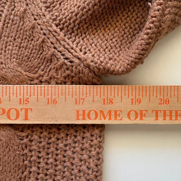 J.Crew Cable Knit Sweater Womens Medium Brown Alpaca Merino Wool‎ Blend 48675 - Image 7