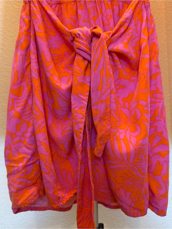 L*SPACE Kristy Mini Dress in Path to Paradise Pink Orange Size X-Small - Image 4