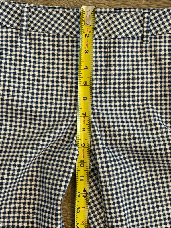 Liverpool Jeans Company Women’s 6/28 Blue Gingham Check Ankle Pants Stretch - Image 5