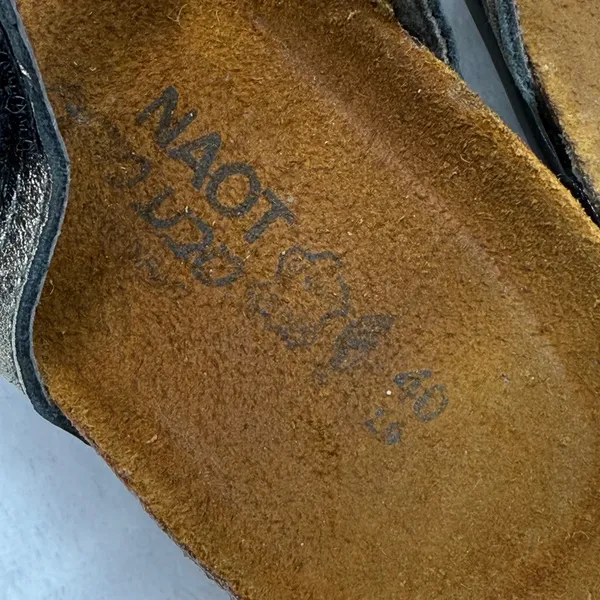 Naot Yarrow Sandals Metallic‎ Leather Comfort Adjustable Strap Size 40 - Image 7