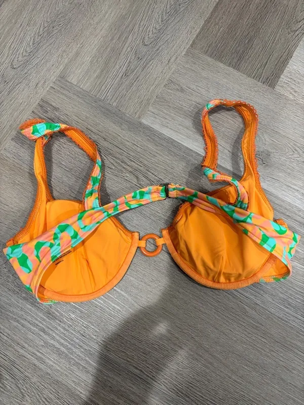 Dippin Daisys Orange Bikini Top Large - Image 4