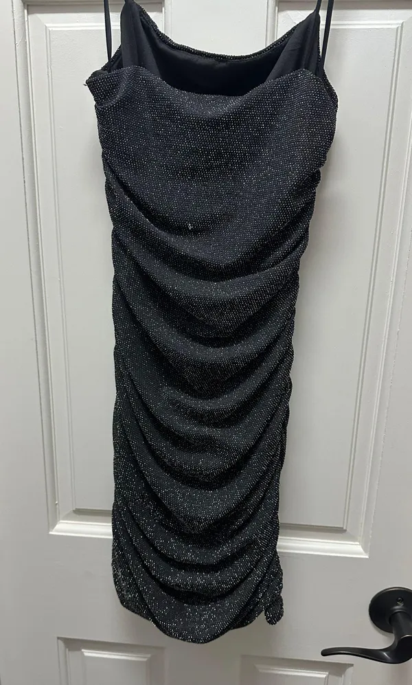Princess Polly Reeva Mini Dress Black- Homecoming sparkly dress - Image 2