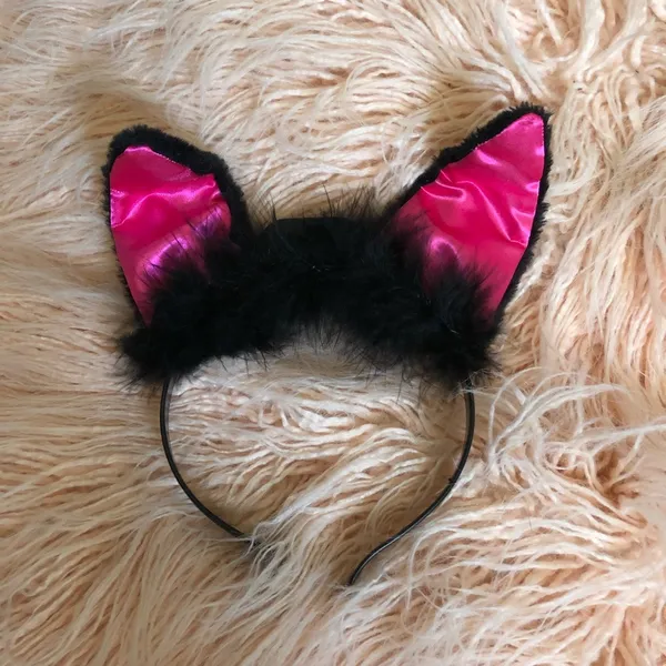 Halloween Light Up Cat Ears Pink - Image 3