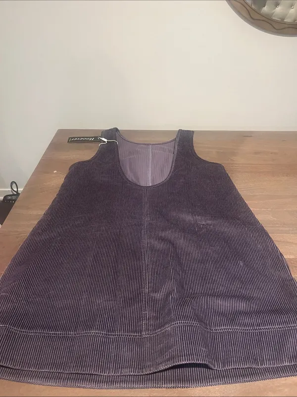 Purple Corduroy Pinafore Dress - Image 4