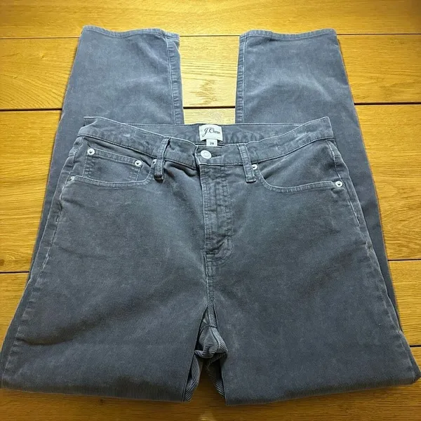 J. Crew vintage slim straight gray corduroy pants 29 women’s - Image 5
