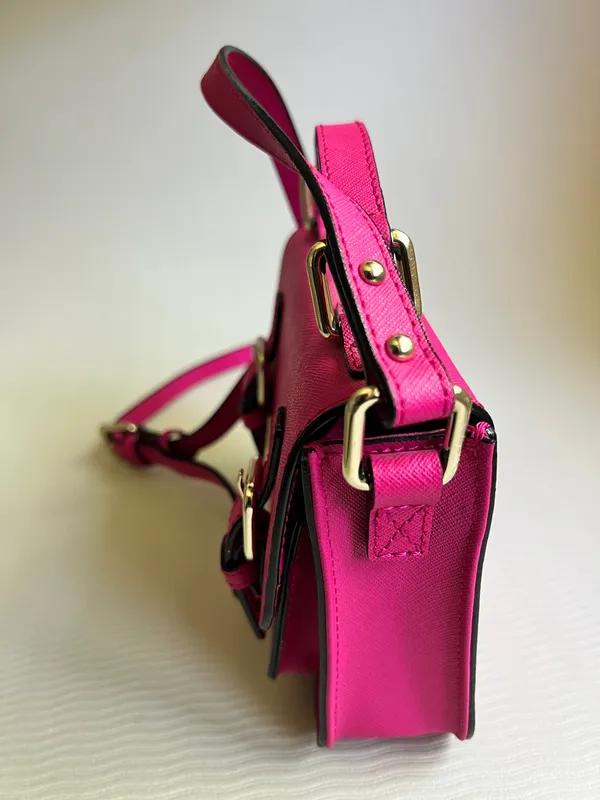 Kate Spade Essex Scout Mini Crossbody Hot Pink Saffiano Leather NWOT - Image 4