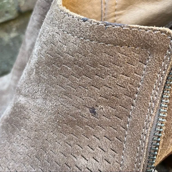 Lucky Brand suede leather perforated ankle booties 9.5 - Image 10