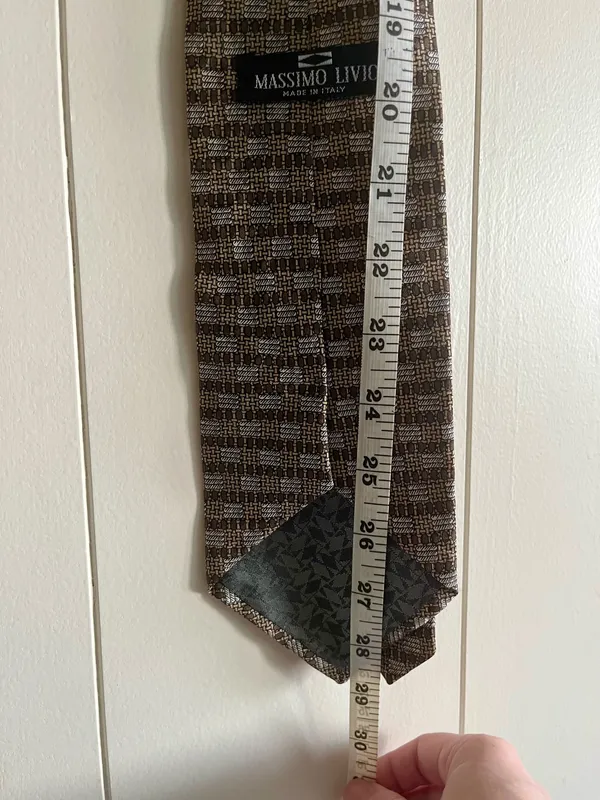 Massimo Livio silk necktie Brown - Image 5