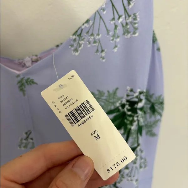 NEW Larke x Anthropologie Garden Party Lilac Purple Swing Mini Dress - Size M - Image 7