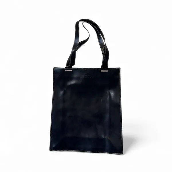 Givenchy Purfume Black Leather Shoulder Bag Tote Fall Boho Purse - Image 2