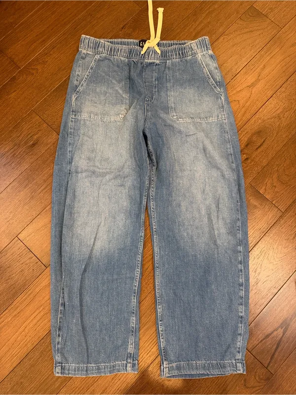 Gap High Rise Pull-On Wide-Leg Jeans Size Medium - C30-119 - Image 2