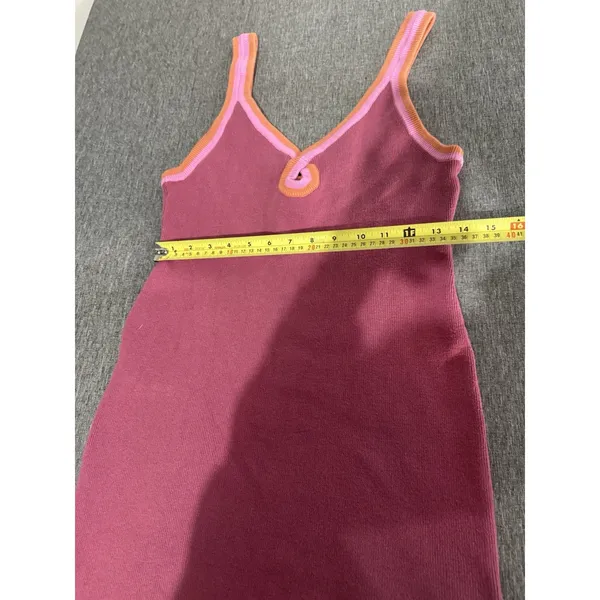 Free People Beach Pink Blair Sweater Knit Mini Dress Sz L Vacation Coastal - Image 4