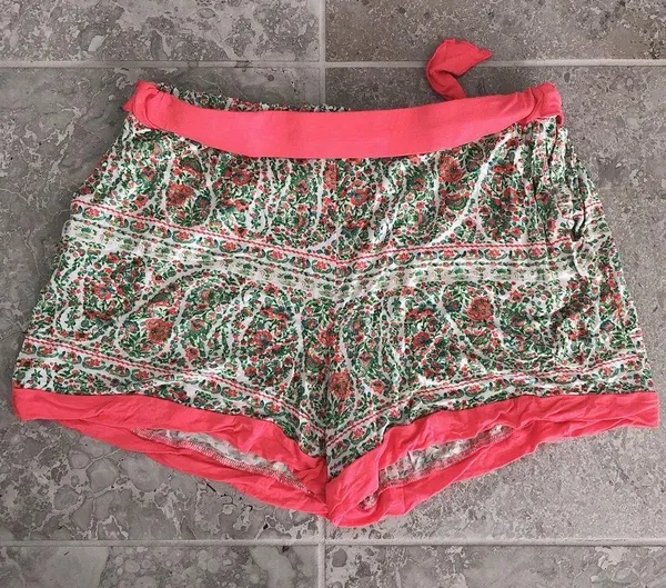 Echo Pajama Shorts Sleepwear Belted Floral Size XL - Image 4