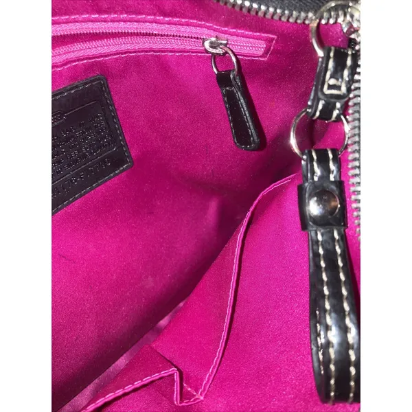 Coach Purse Poppy Plaid Berry‎ Pink Purple Black Glittery - Image 7