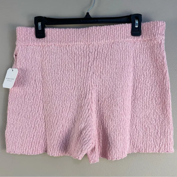 Altar’d State Lana High Rise Pink Pull-On Sweater Knit Shorts NWT XXL Cotton - Image 5