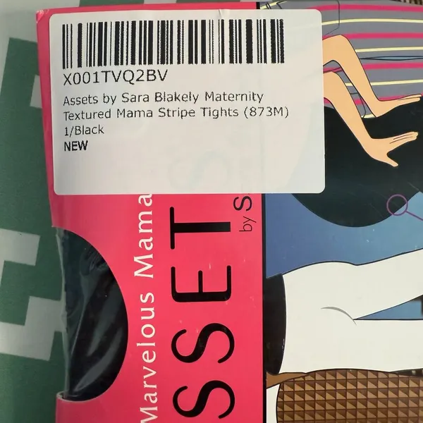 Spanx Maternity Tights Size 1 Xs S Pantyhose Hosiery Textured Stripe Black NEW - Image 3