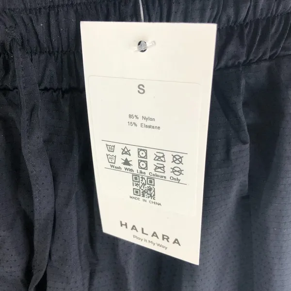 Halara High Waisted Elastic Waistband Drawstring Ruched Pocket Shorts 3" Black S - Image 6