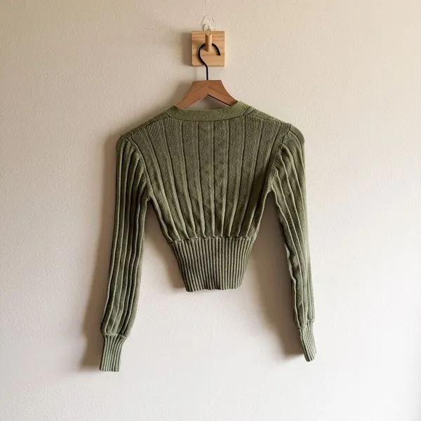 Aritzia Wilfred Merino Wool V-neck Cardigan Size XXS - Image 5