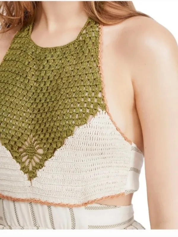 FREE PEOPLE (NWT) Harper Maxi Dress, Crochet, Beach, Size Large - Image 3