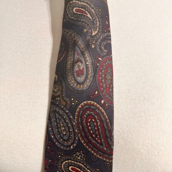 The Cotswold Collection Men’s Tie Paisley Silk Hand Made Necktie USA Made - Image 2