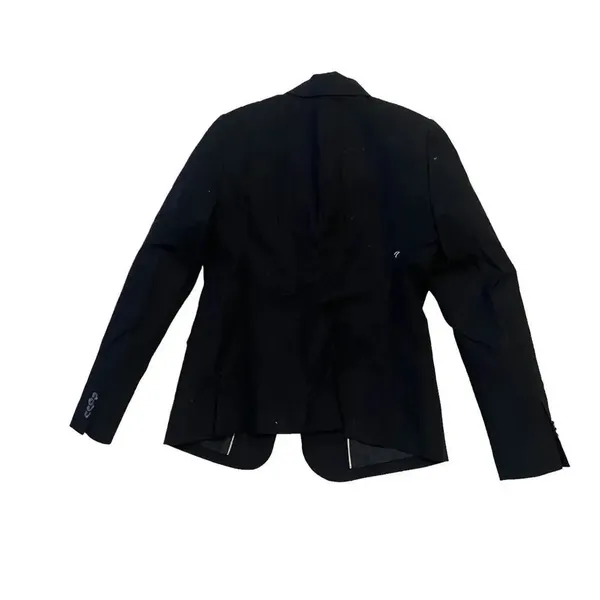 Vince Camuto Women's Black Wool Blazer Size 6 Business One-Button Notch Lapel‎ - Image 4