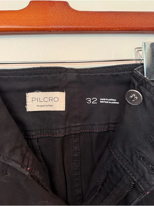 Anthropologie Pilcro “The Seamed Flare Pants” in Black Plus Size - Image 4