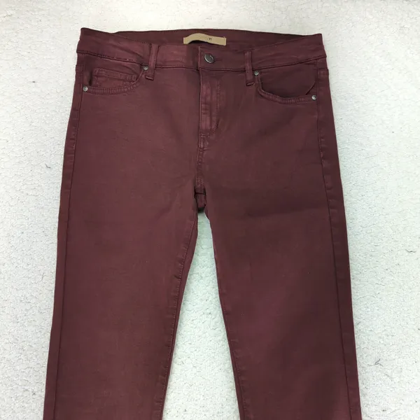 Joes Jeans Womens‎ 28 Skinny Mid Rise Burgundy Wine Red Lyocell Blend Pants - Image 3