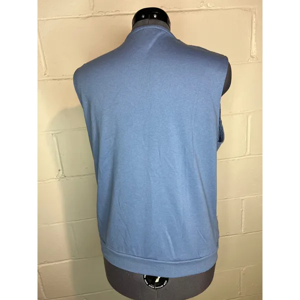 vest jersey textured blue 1980s - Image 15